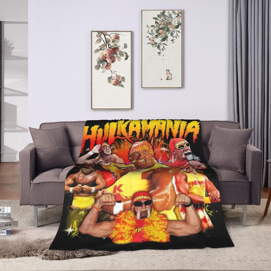 Hulk Hogan Legend Memorial Wrestling Blankets Fleece  Winter  Multi-function Soft Throw Blanket for Bed Couch Bedspread