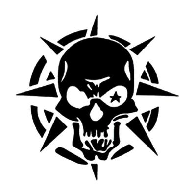 HZX1416 Compass Skull Car Sticker Vinyl Decals Waterproof Sticker On Car Body Rear Window