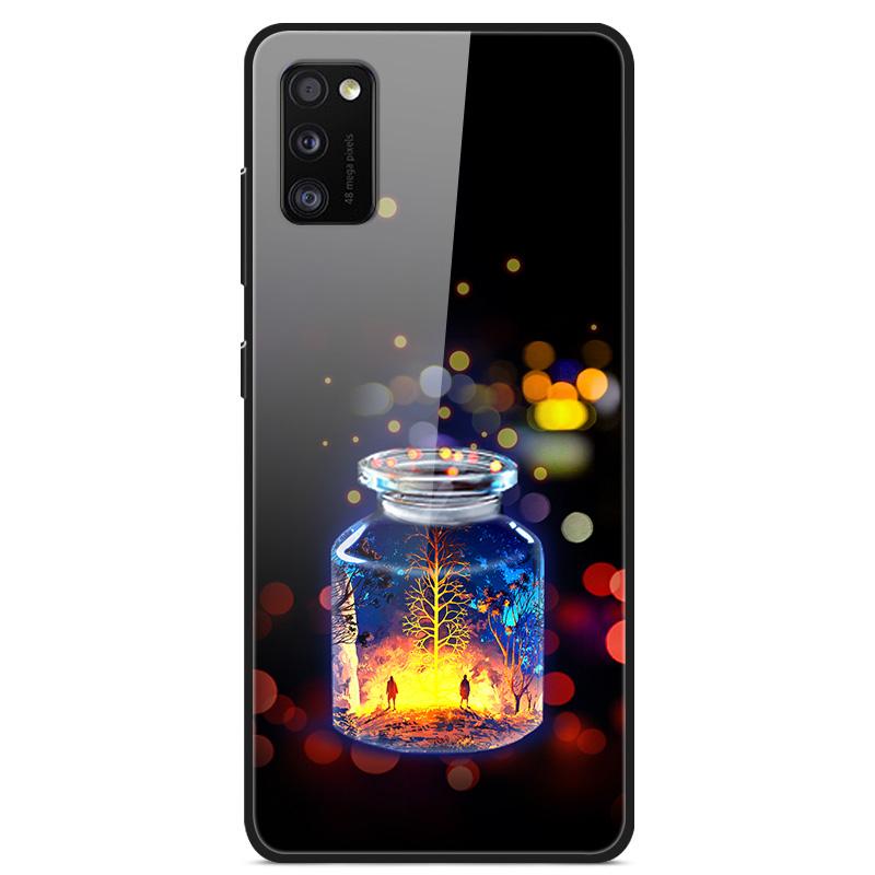 Para Samsung A41 Funda A31 A71 A51 Cristal Templado Cubiertas Traseras Rígidas Para Samsung Galaxy A51 Fundas de Teléfono Fundas Protectoras Coque A 41