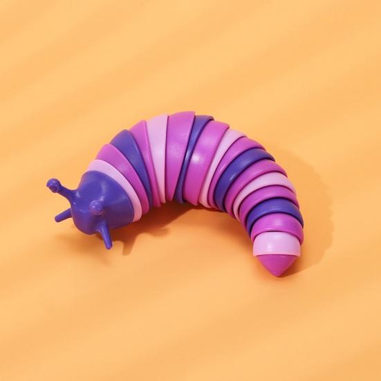 Colorful Caterpillar Fidget Toy Funny Bendable Cute Portable Stress Relief Decompression Kids Adults Slug Sensory Toy Birthday Gift