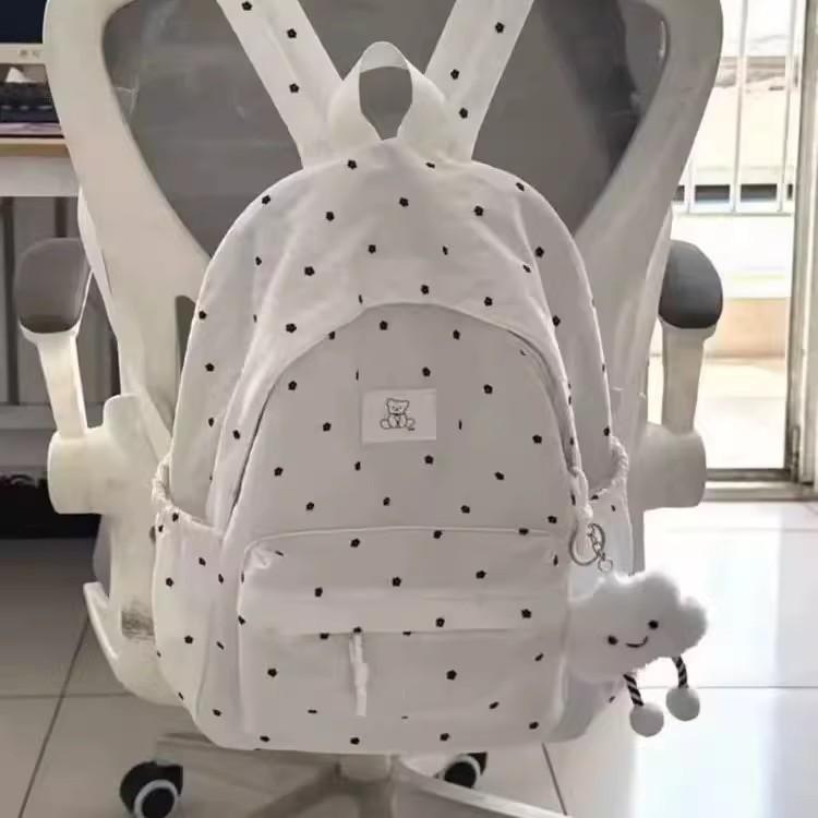 School Bag Female Girl College Style Small Floral Backpack Printing Middle School Student Backpack Female