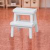 1:12 Dollhouse Mini Stool Exquisite Details Realistic Appearance Double-deck Step Stool Doll House Accessory