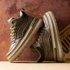 Winter new Martin boots British style mid-top leather shoes retro high-top platform boots
