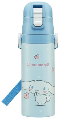 Skater Sanrio Kids Water Bottle 470ml Direct Drinking Stainless Steel Cinnamoroll Child Friendly Lightweight Type Vacuum Insulation Structure Cold