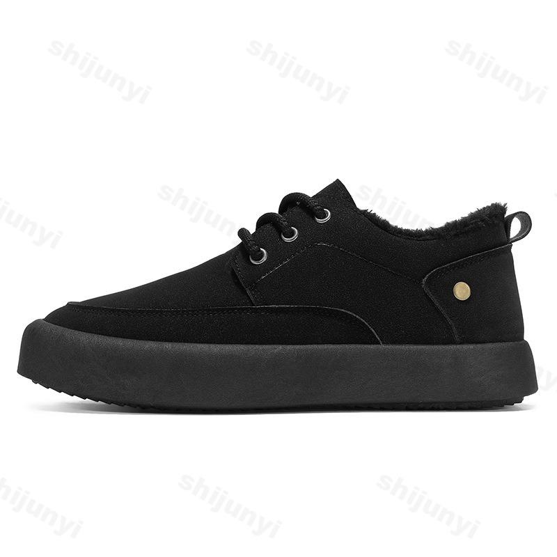 Moda 2025 Inverno Uomo Retro Caldo Casual Medio Alto Casual Scarpa di Cotone Tendenza Moda Versatile Morbido Confortevole Chunky Sneakers di Peluche