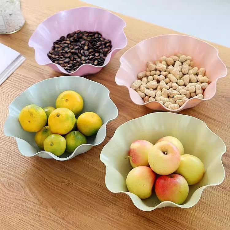 European Style Plastic Fruit and Snack Plate for Home and Office