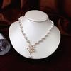 Elegant Freshwater Pearl & Daisy Choker: 8-9mm, Trendy Summer Necklace with Minor Imperfections