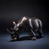 Rhinoceros Figurine Resin Rhino Modern for Office Desk, Display Cabinet