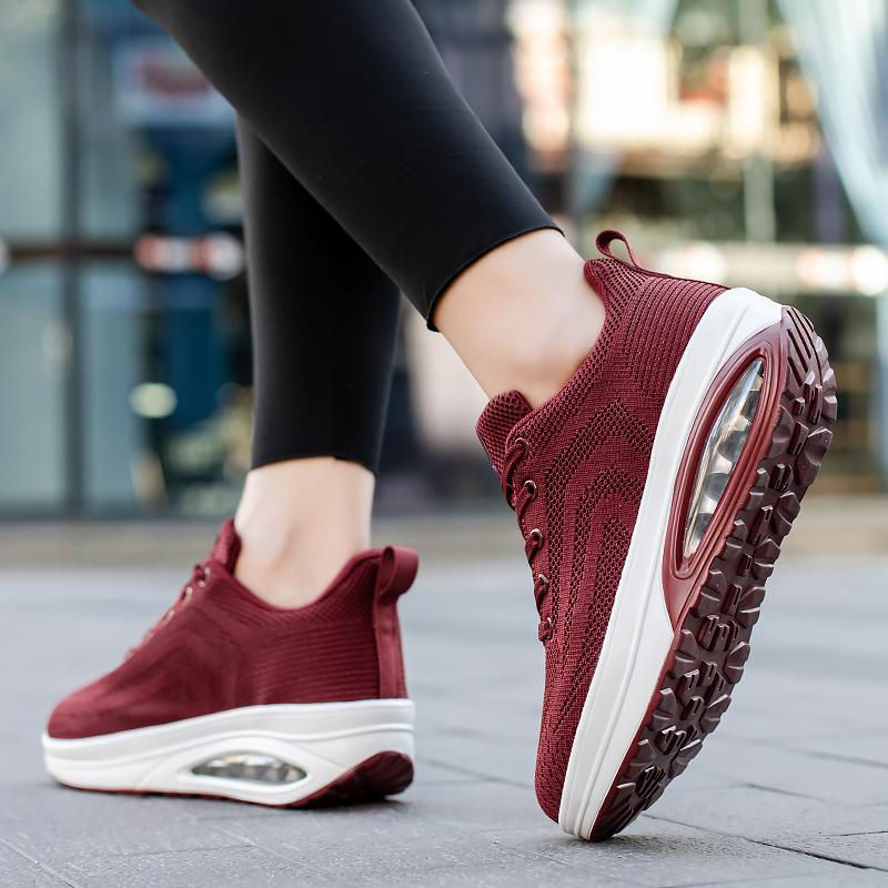 HOHO FAIR Dámské boty Dámské letní prodyšné ležérní vulkanizované boty Femme s tlustou podrážkou Gymnastická obuv