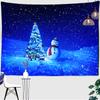 Christmas Little Snowman Tapestry Kawaii Wall Hanging Cute Scenery Anime Illustration Bedroom Living Room