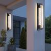Appliques murales d'extérieur modernes Éclairage de porche Lampe de jardin Lampe murale longue bande Acier inoxydable Étanche Applique murale Luminaires