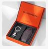 Genuine Leather Key Cover for BYD Qin Pro, Song Plus, Tang, New Energy Han, e9, Denza - Full Coverage