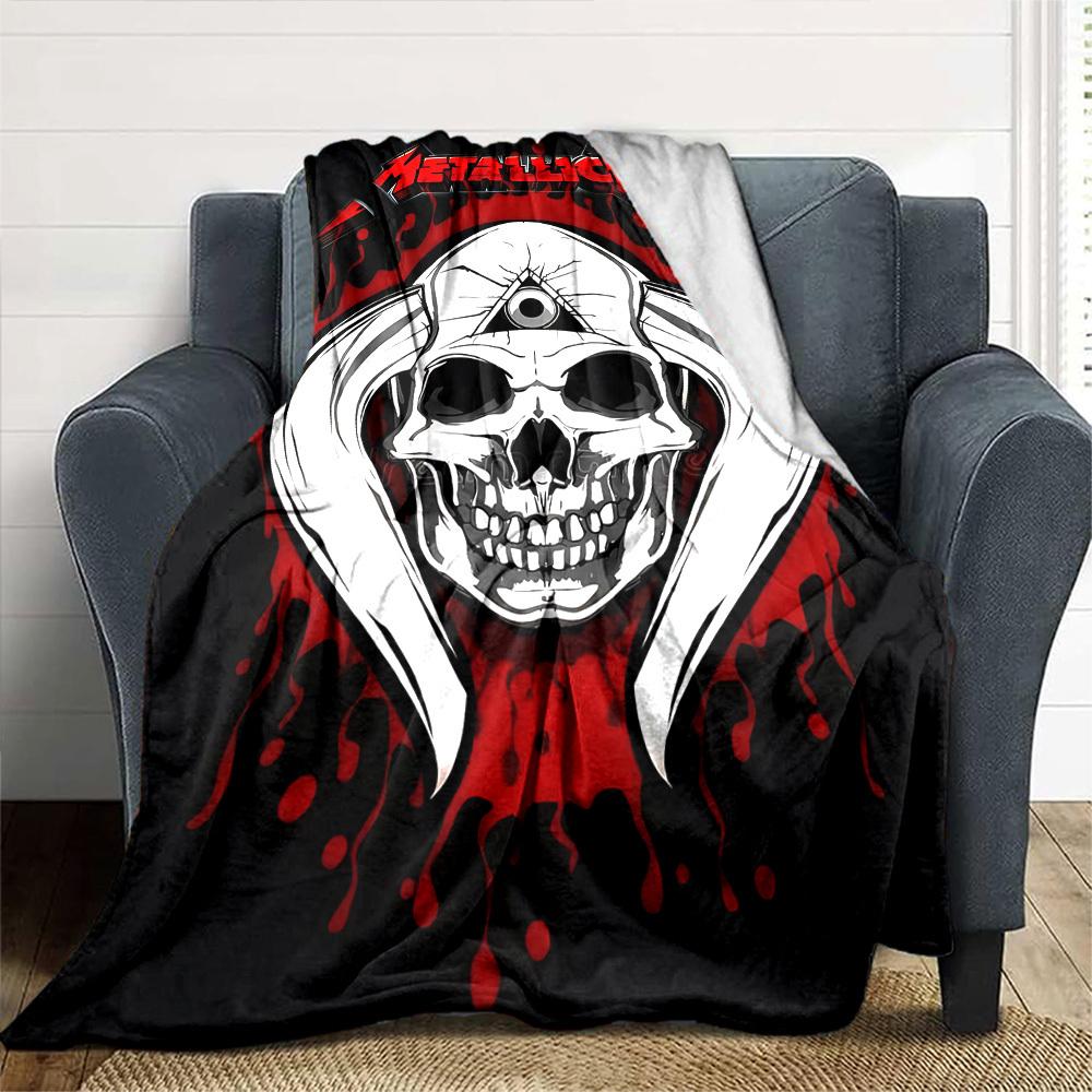 1pc Dragon guitarThemed Blanket Soft Flannel All Season Cozy Throw with Bold Graphic Print, Travel, or Holiday Gift for Family & Friends