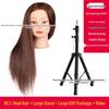 Real Hair Mannequin Head for Hairdressing, Braiding, Updos, and Makeup Practice