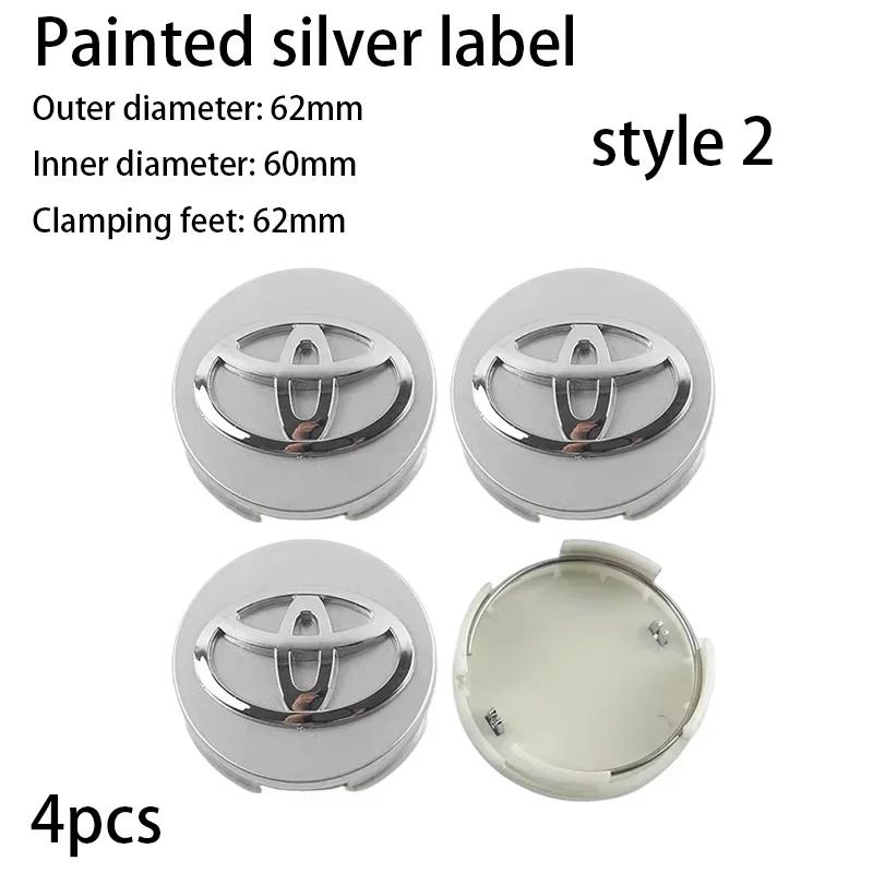 NBNQ8 Car Wheel Center Hub Cap Logo Stickers Rim Cover Emblem Styling for Toyota Hilux Land Corolla Supra Rav4 Prado Prius Aqua Camry