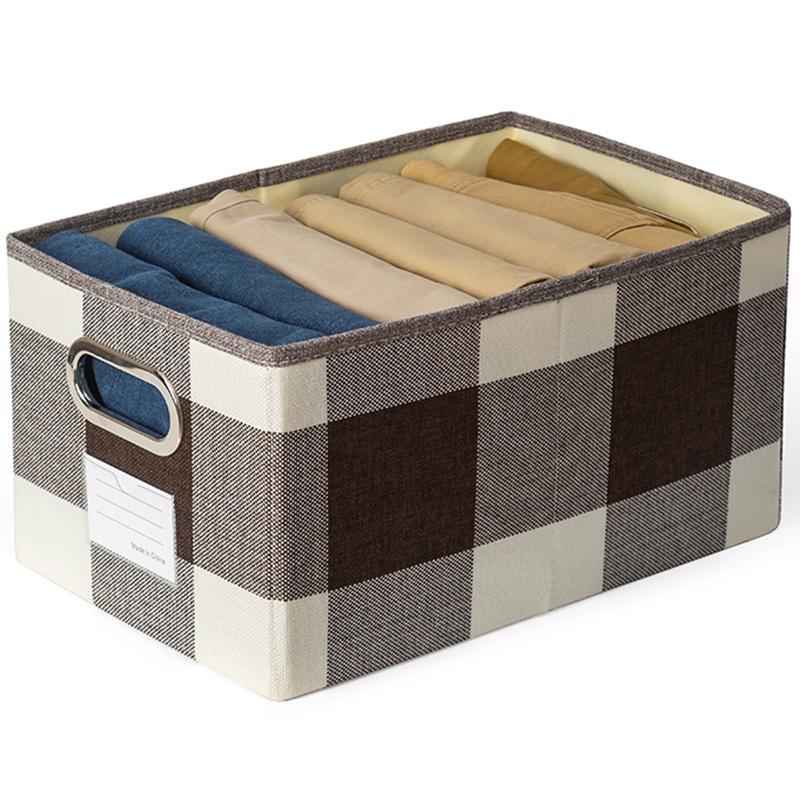 Bedroom Retro Solid Color Storage Box Fabric Printing Animal Pattern Clothing Storage Box Drawer Storage Box