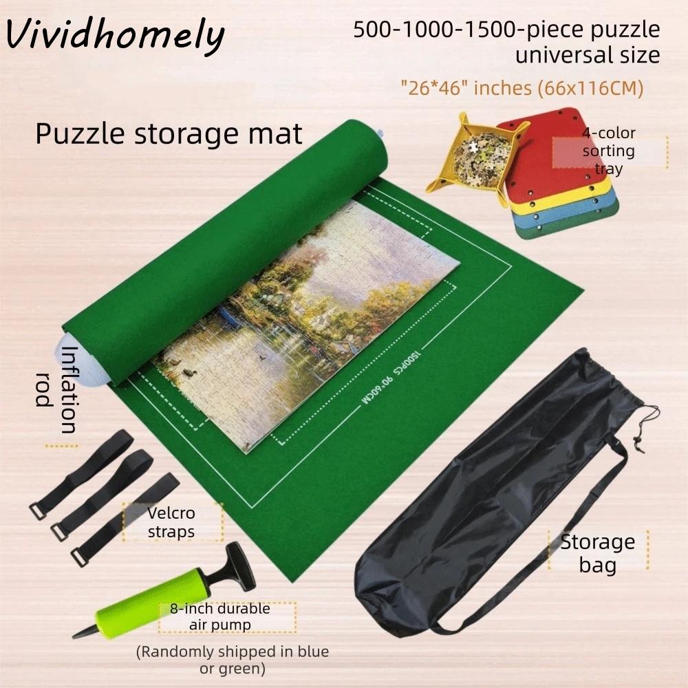 Roll Up Jigsaw Puzzle Storage Mat Set 1500/2000/3000 Pieces Non-Slip Puzzles Keeper Gifts Sorting Trays Puzzle Saver Pad