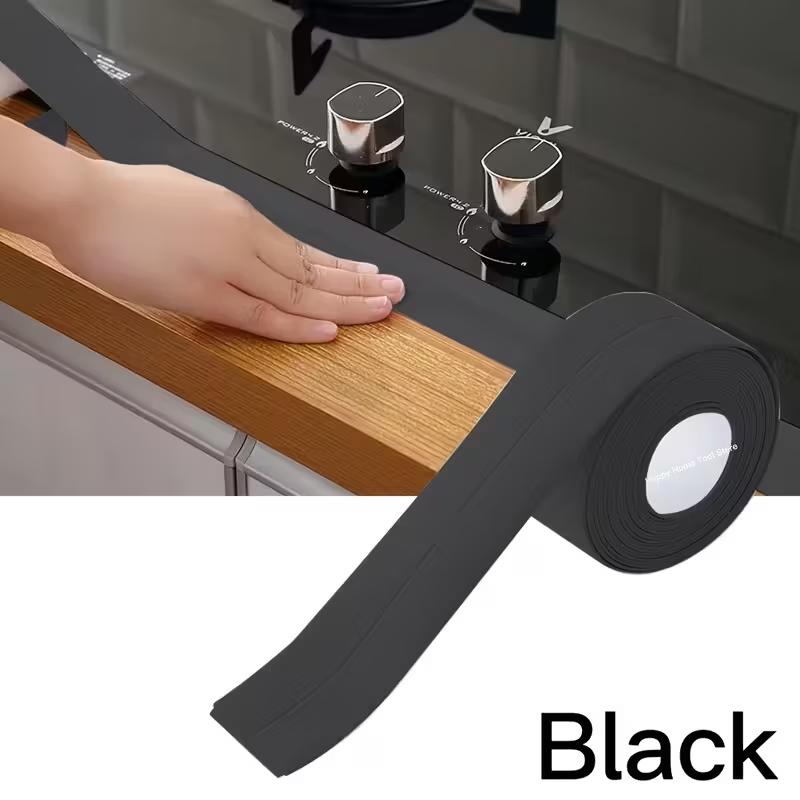 1 roll of waterproof and mold proof toilet sealing strip, kitchen bathroom self-adhesive sealing tape, bathroom waterproof tape
