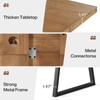 Industrial Dining Table for 4-6 People, 160cm Rectangular Solid Wood Kitchen Table with Sturdy Metal Legs, Ideal for Dining Room
