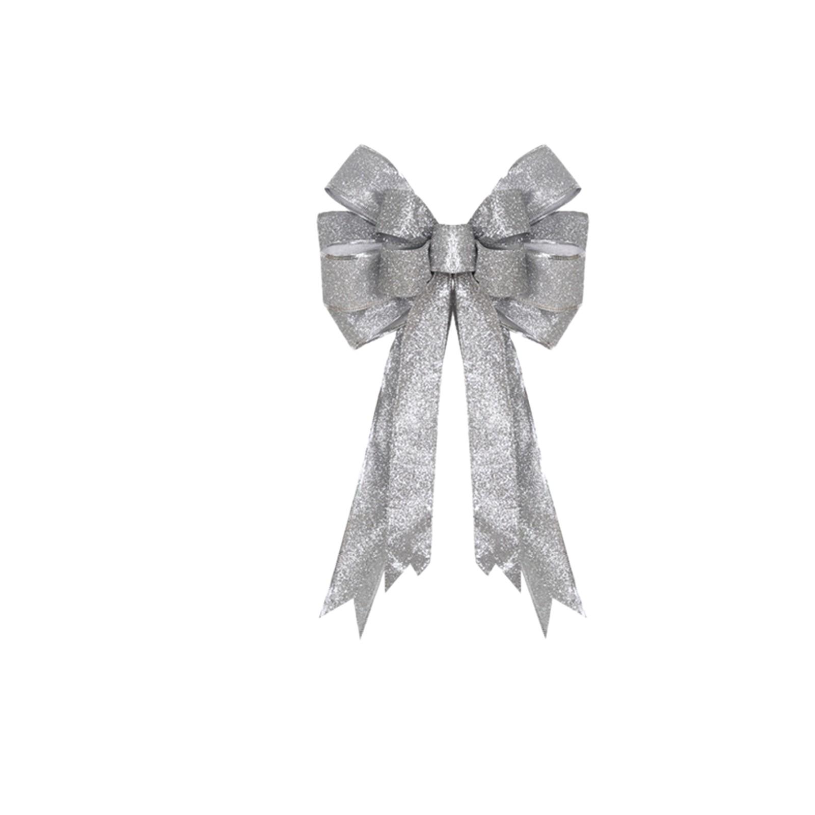 

Рождественские украшения Лук Золотой порошок Рождественская елка Кулон Очарование Рождественский бант Украшения One Size