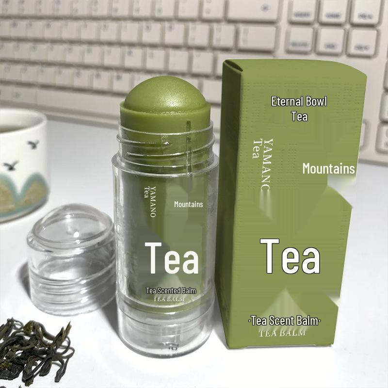 Soul Tea Forest Sandalwood Solid Perfume: Long-Lasting Light Fragrance for Women, Ideal Student Spring Festival Souvenir.