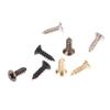 50Pcs/Box Hinges + 200 Screws Iron Gold Silver Black Bronze 4 Holes Durable Furniture Hardware Mini Hinge Decor
