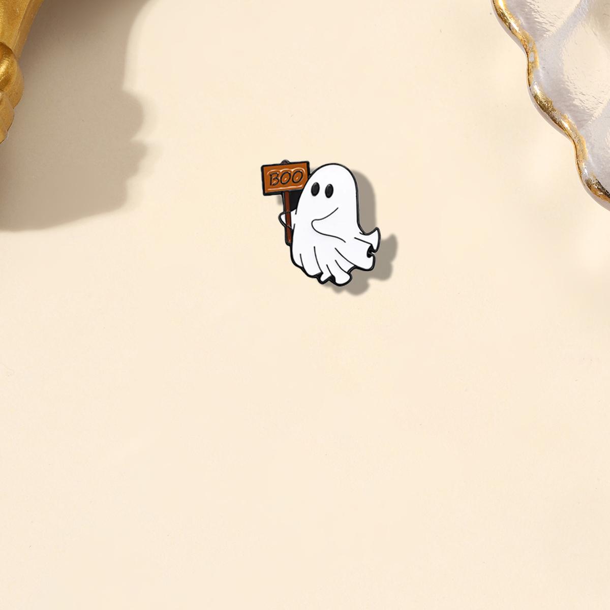 Horror Ghost Brooch Universal Cartoon Metal Badge Trendy Versatile Clothes Bags Scarf Accessories Halloween Brooch