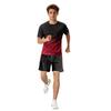 2Pcs/Set Men Summer Sportswear Crew Sleeve T-shirt Elastic Neck Short Waist Wide Leg Shorts Set Quick
