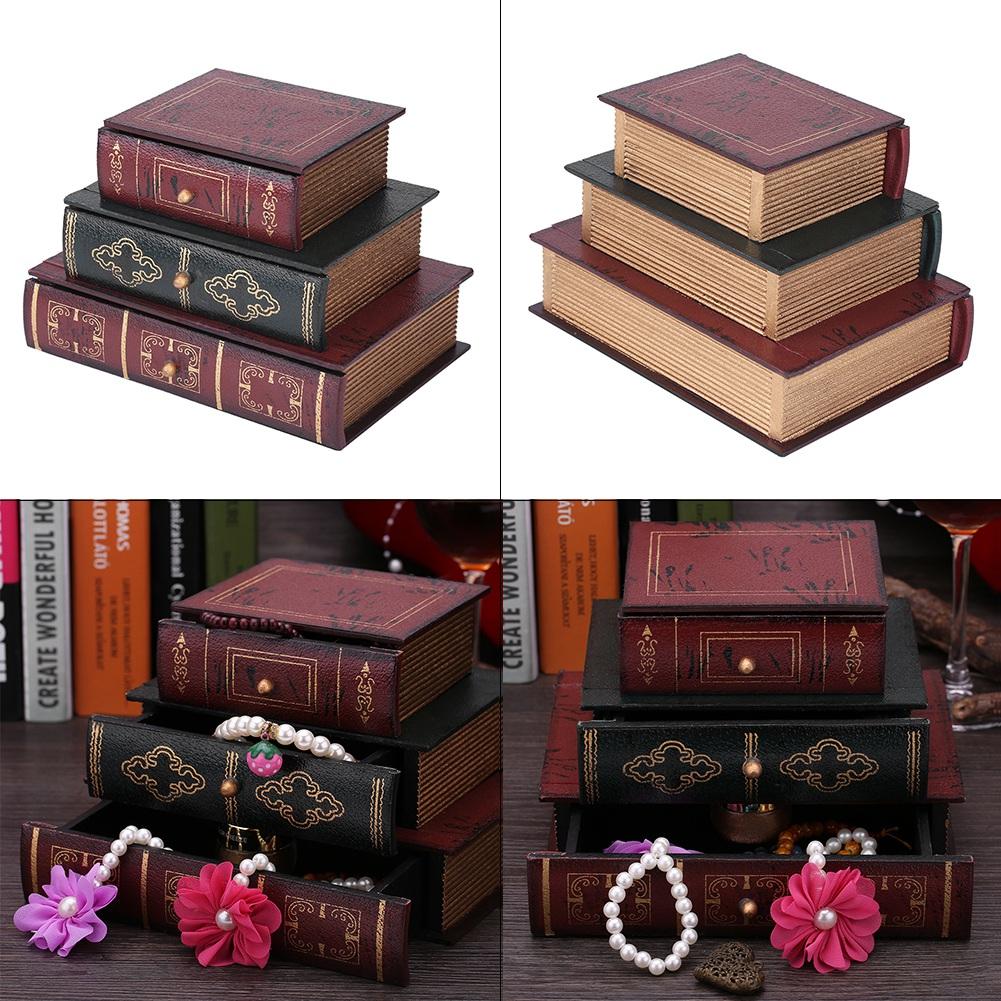 Fashionable Book Shape Jewelry Gift Storage Chest Box Case Holder Organizer