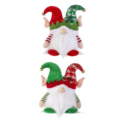 Christmas Gnome Faceless Doll Party Props Friend Gift Decorative with Light for Showcase Kitchen Festival Farmhouse Home