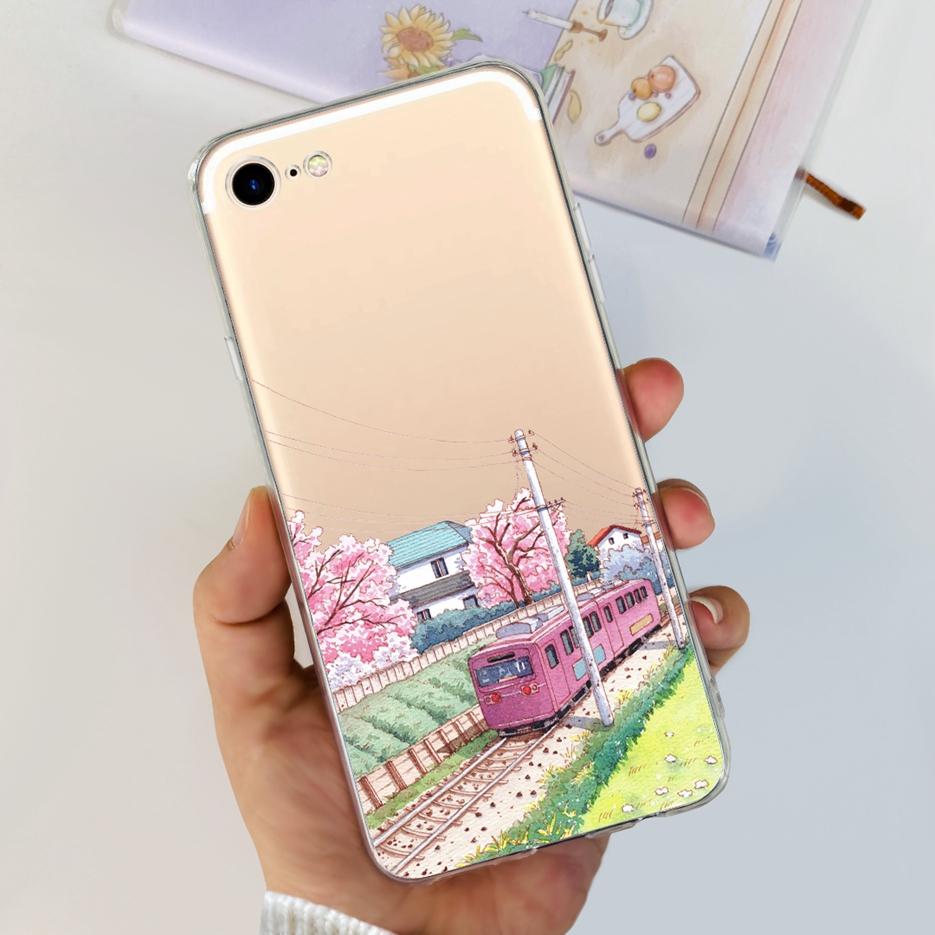 For Apple iPhone SE 2020 Case Stylish Painted Cover Soft Silicone Phone Case For iPHone SE 2022 iPhoneSE 2020 Back Covers Bumper
