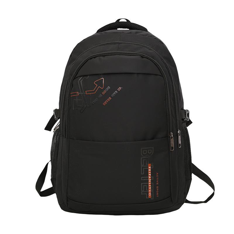 Backpack Men s Backpack Travel Large Capacity Lightweight Leisure Business Travel Computer Backpack Boys Junior High School чёрный
