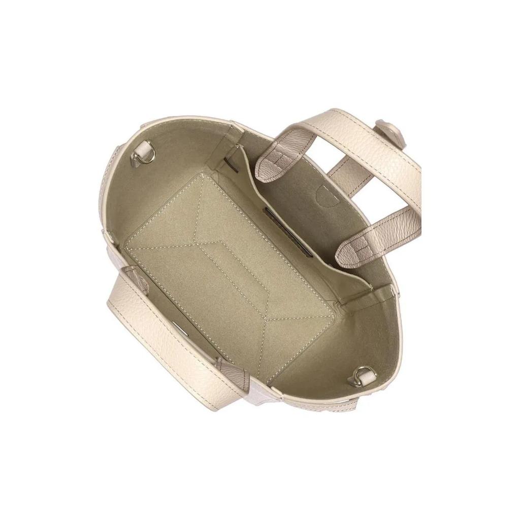 Furla Net Series 17 Classic Twist Buckle Solid Color Leather Tote Bag Shopping Bag Crossbody Handbag Women's Nude Pink