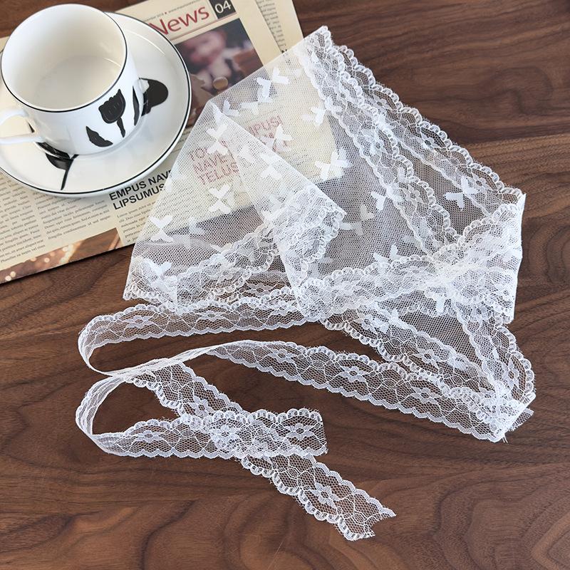 Trojúhelníková krátká sukně Polosukně Závěs na zadek Sukně Krajkový lem Zástěra Trendy Krajka Motýlek Čelenka Šátek Vlasové doplňky