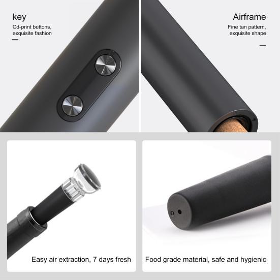 Electric Wine Opener Automatic Corkscrew Rechargeable Wine Dispenser Foil Cutter Vacuum Stopper Efficient Bottle Opener Tool for Kitchen Parties