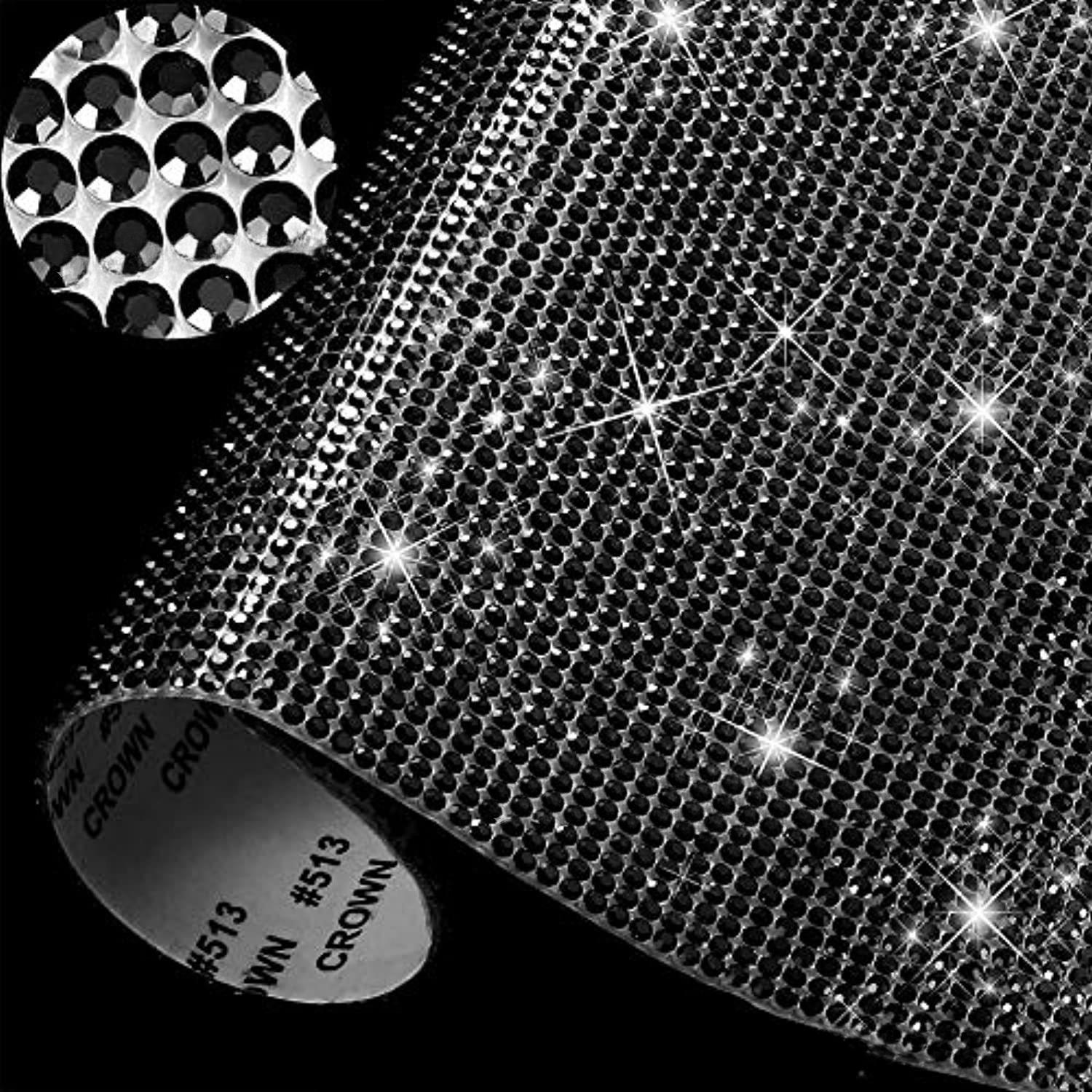 

5 Sheets Sparkling Crystal Rhinestone Diamond Stickers Self-Adhesive 2mm Glitter Gems DIY Crafts Car Phone Decor Sewing Supplies 24x20cm&5 sheets