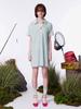 KIRSH Gestreiftes Frottee-Kleid [Himmel]