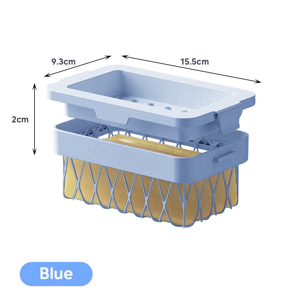 

2024 Креативная эластичная сетчатая мыльница, держатель для мыла, аксессуары для ванной комнаты, мыльница для ванной комнаты, пенящаяся мыльница, контейнер синий