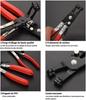 Automotive Heizöl Werkzeug Schlauchklemme Zange Set, Swivel Jaw Flachwinkelband Auto Werkzeuge