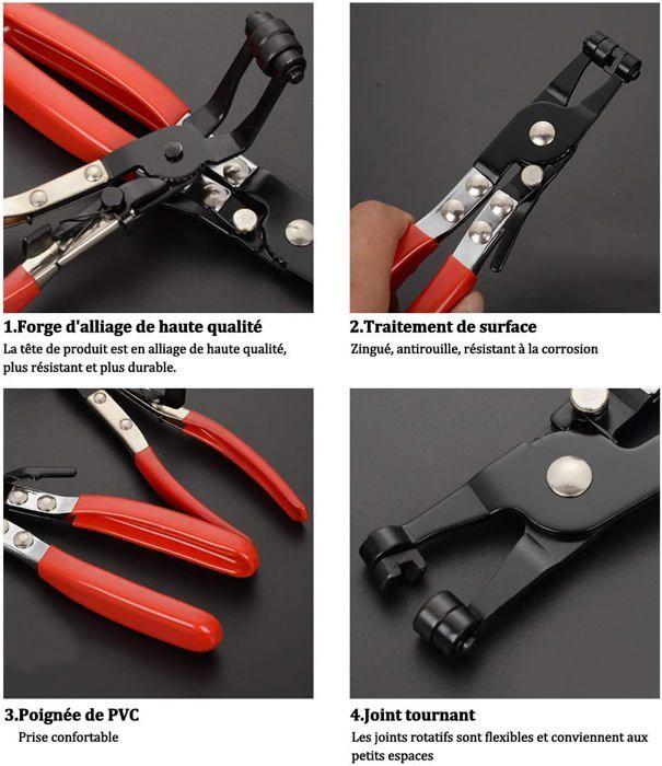 Automotive Heizöl Werkzeug Schlauchklemme Zange Set, Swivel Jaw Flachwinkelband Auto Werkzeuge