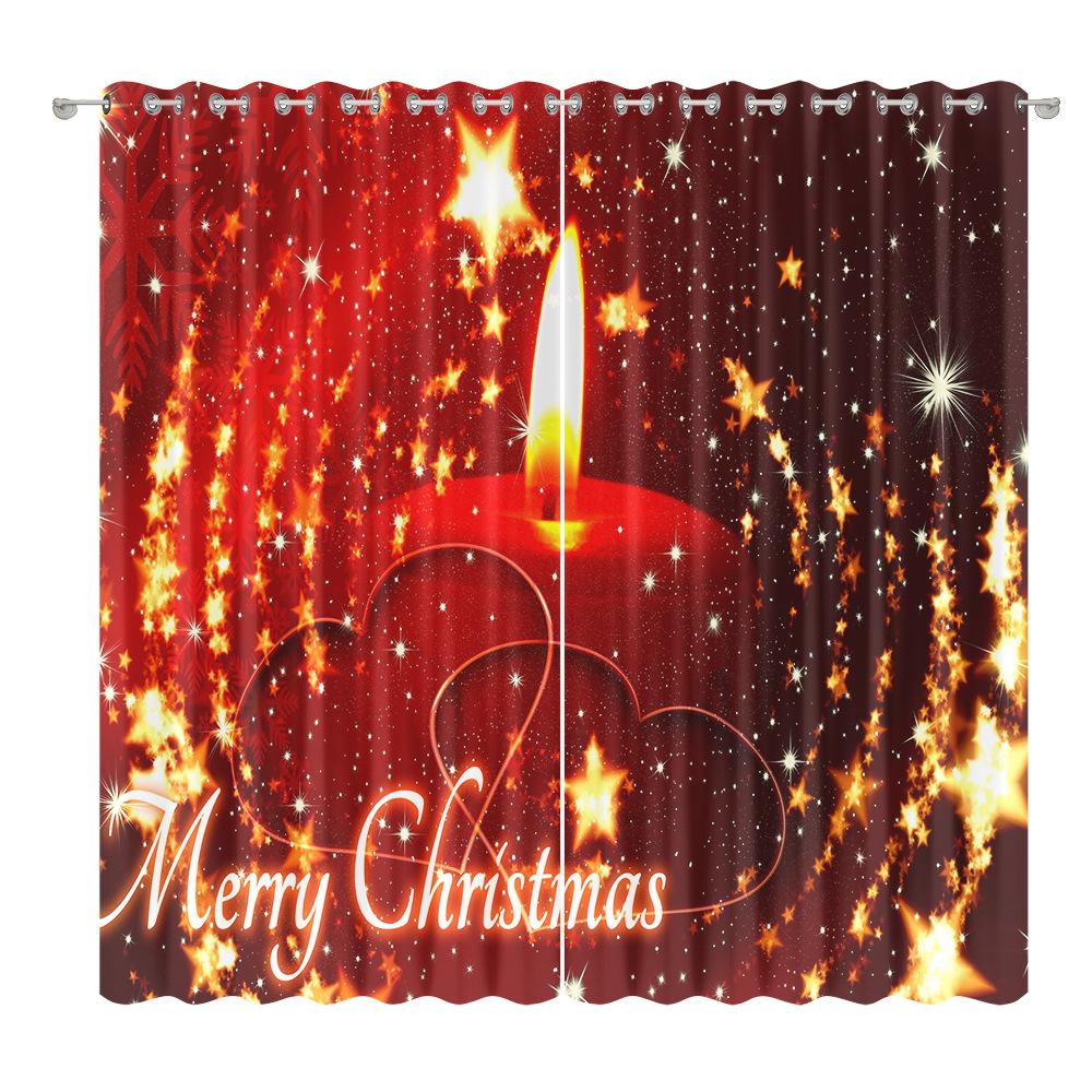 Christmas Curtains Bedroom Living Room Balcony Blackout Curtains Office Hotel Insulation Curtains