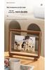Black Walnut Double-Sided Transparent Photo Frame - Chinese Retro Style A4/A3 Tabletop Frame