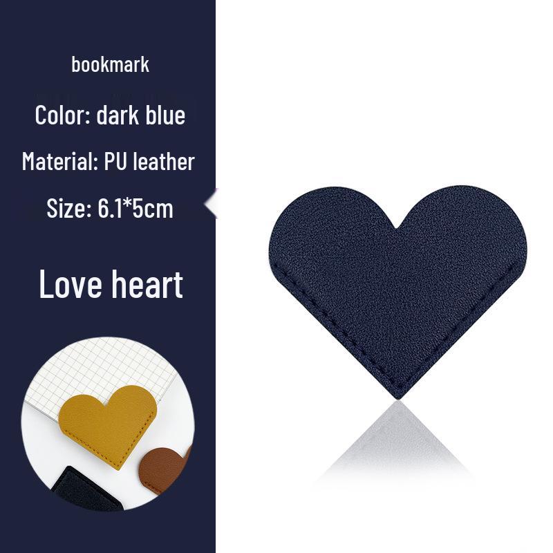 Customizable Heart-Shaped Leather Bookmarks: Variety of Styles and Colors Available