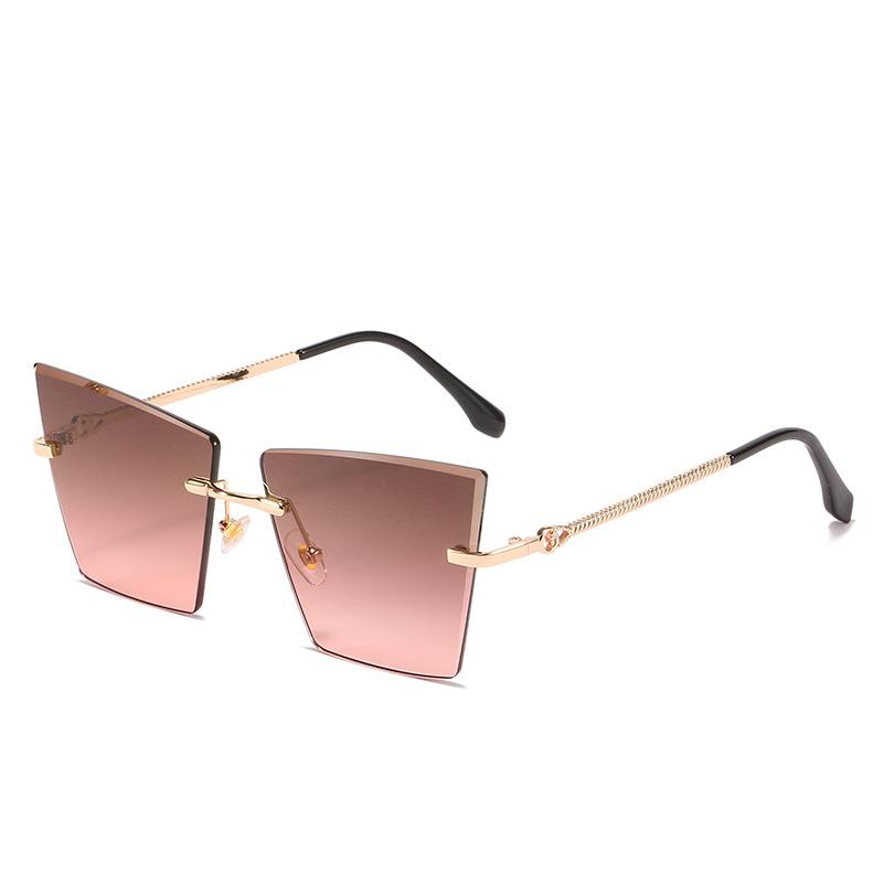 JYL TS Sunglasses Frameless Cat Eye Square Women/S085