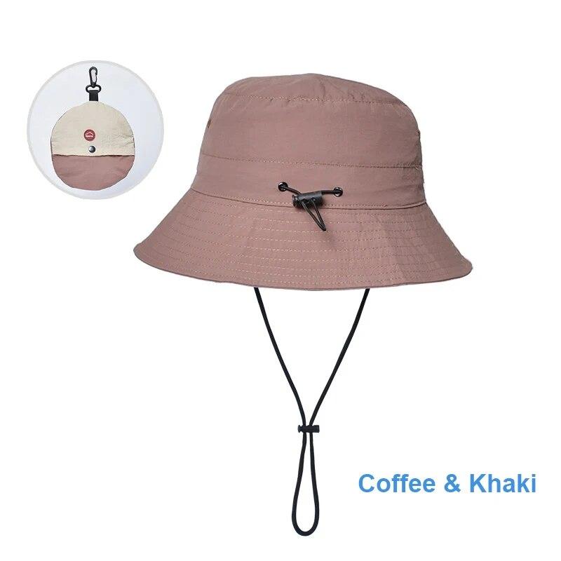 

Уличные водонепроницаемые панамы для мужчин и женщин, складная рыбацкая шляпа, солнцезащитная шляпа, шляпа Boonie, кемпинг, пеший туризм, сад, сафари, пляж 58 cm