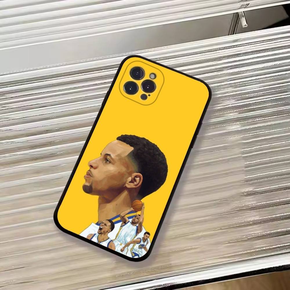 Custodia per Telefono Basketball Superstar S-Stephen Curry Per iPhone 17, 16,15,14,13,12,11 Plus,Pro Max, Altri Copertura Morbida Nera