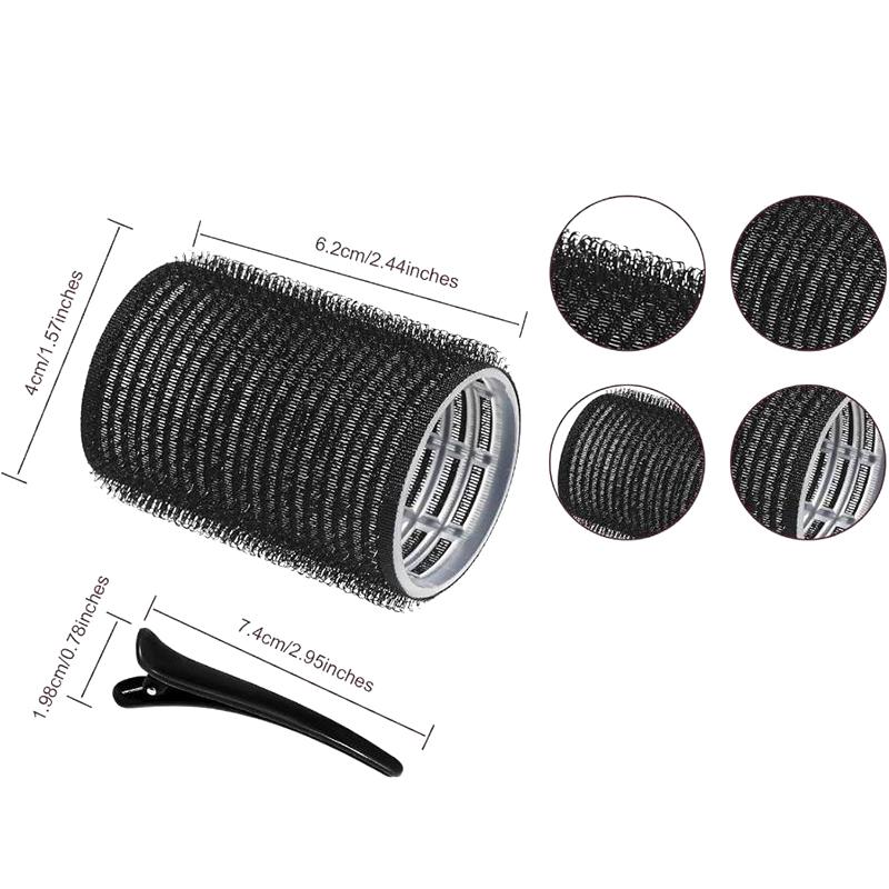 1Set Self Grip Hair Rollers No Heat Hair Clip Curlers Heatless Curls Hair Bangs Volume Self-adhesive Hook DIY Styling Tools