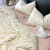 Live Broadcast Explosion Class A Maternal And Infant Grade Cotton Pure Cotton Double-Layer Yarn 4-Pcs Set Student Children'S Dormitory 3Pc Quilt Cover