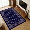 Modern Style Decorative Carpet Black Minimalist Living Room Decor Customizable Bedside Washable Non-slip Floor Mat Dining Room