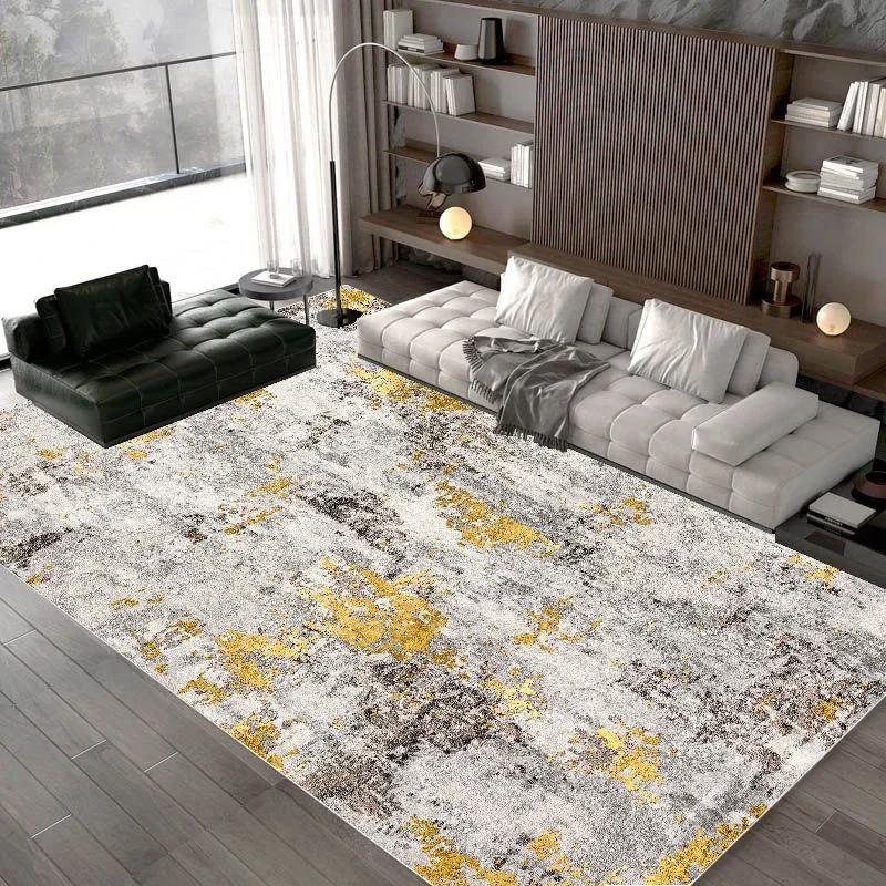 Modern Light Luxury Carpet for Living Room Decoration Bedroom Carpets Large Size Minimalism Rug Non-slip Children's Play Mat